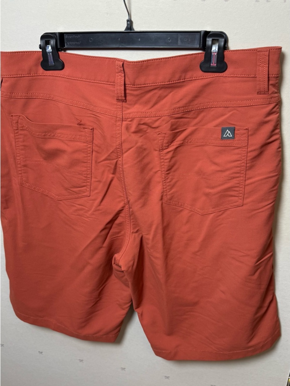 Alpine Design Men's Rust Red Flat-Front Performance Shorts - Picture 2 of 5